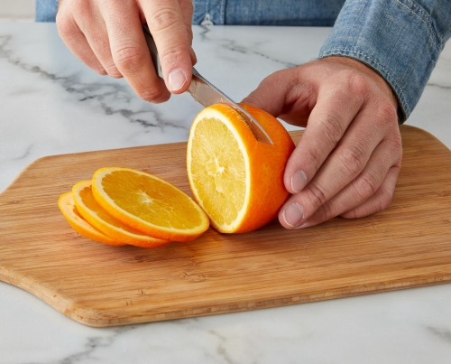 Citrus fruit on a cutting board